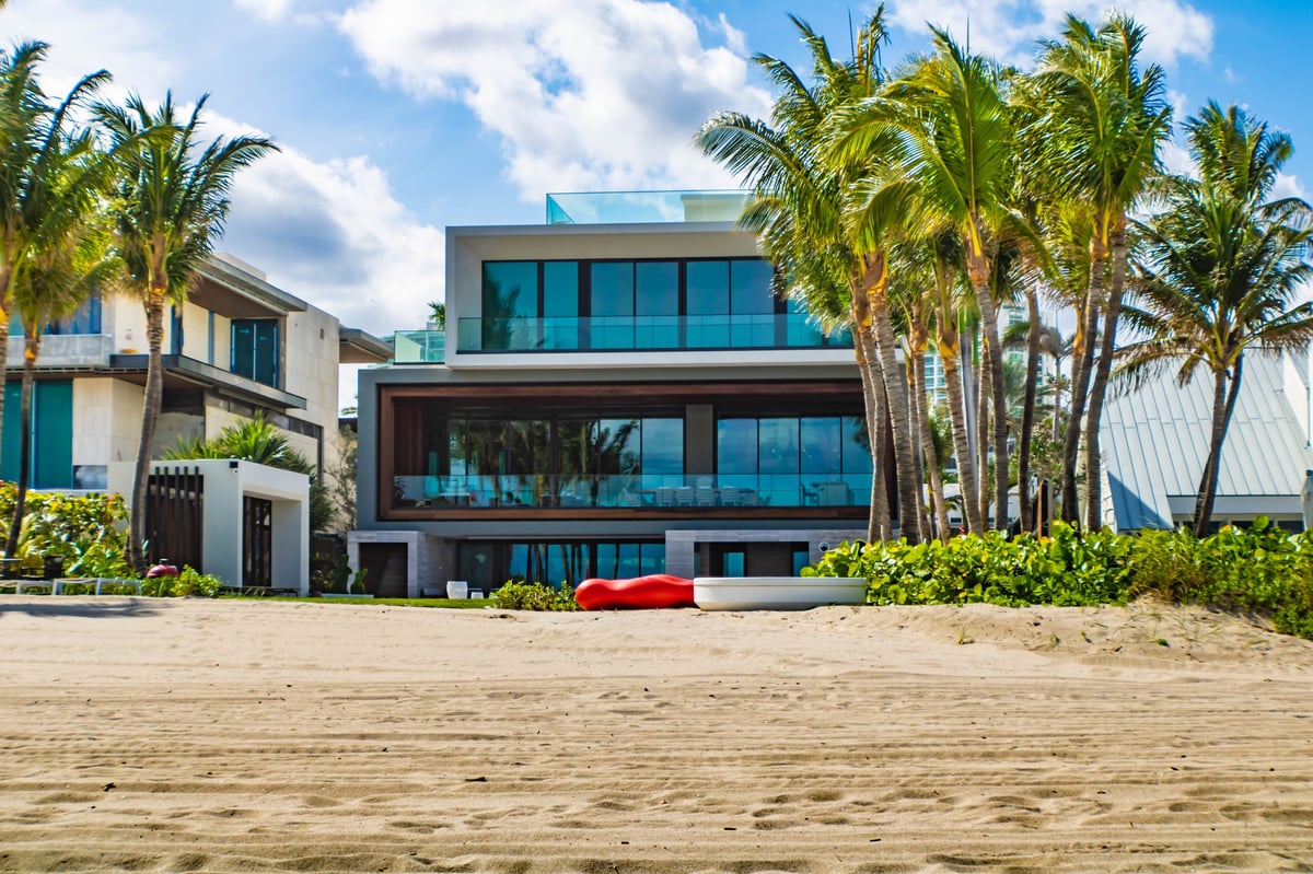Luxury oceanfront beach house, golden beach real estate Riviera Maya